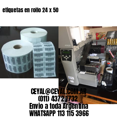 etiquetas en rollo 24 x 50