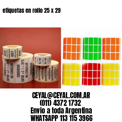 etiquetas en rollo 25 x 29