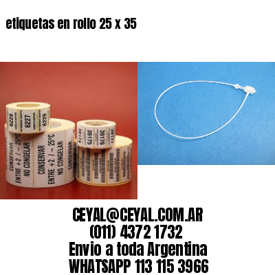 etiquetas en rollo 25 x 35