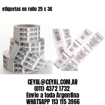 etiquetas en rollo 25 x 36