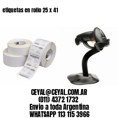 etiquetas en rollo 25 x 41