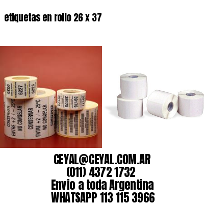 etiquetas en rollo 26 x 37