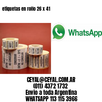etiquetas en rollo 26 x 41