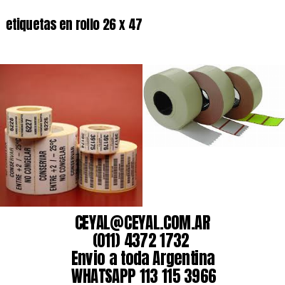 etiquetas en rollo 26 x 47
