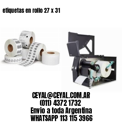 etiquetas en rollo 27 x 31