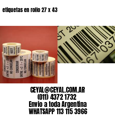 etiquetas en rollo 27 x 43
