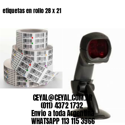 etiquetas en rollo 28 x 21