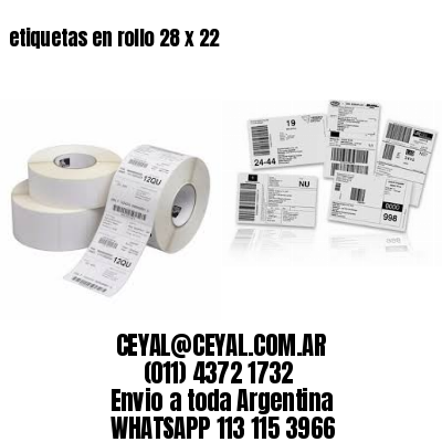 etiquetas en rollo 28 x 22