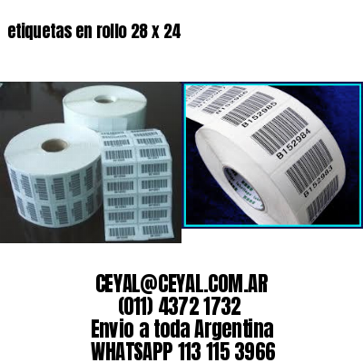 etiquetas en rollo 28 x 24