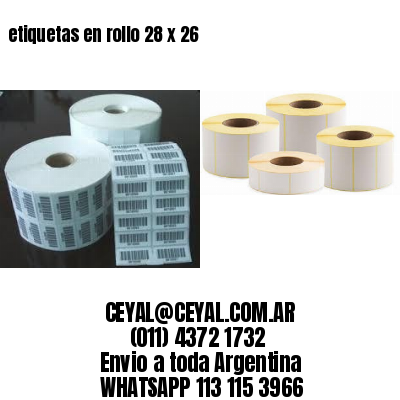 etiquetas en rollo 28 x 26