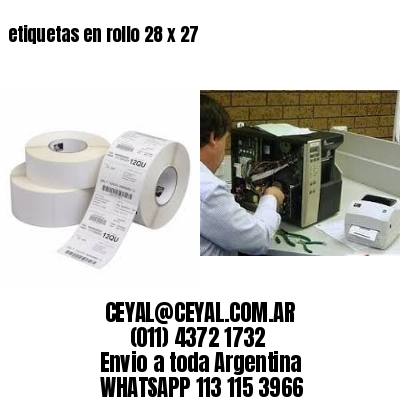 etiquetas en rollo 28 x 27