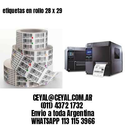 etiquetas en rollo 28 x 29