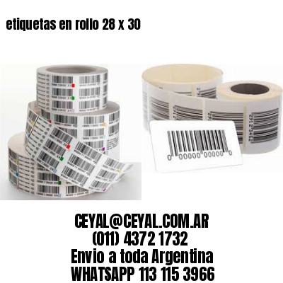 etiquetas en rollo 28 x 30