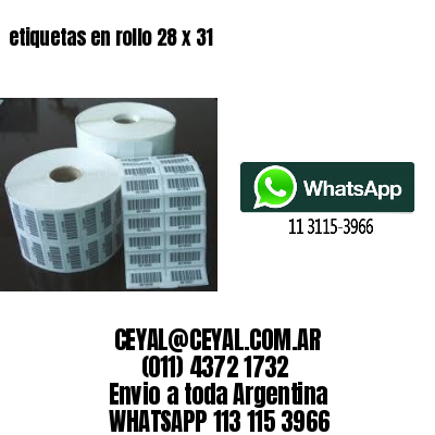 etiquetas en rollo 28 x 31