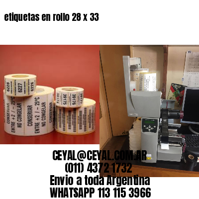 etiquetas en rollo 28 x 33