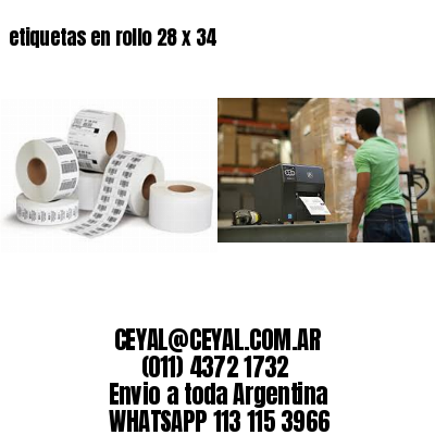 etiquetas en rollo 28 x 34