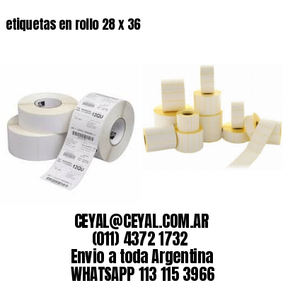 etiquetas en rollo 28 x 36