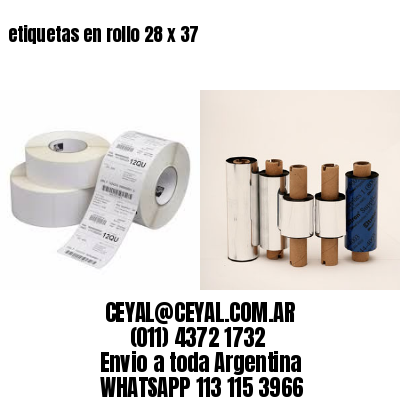 etiquetas en rollo 28 x 37
