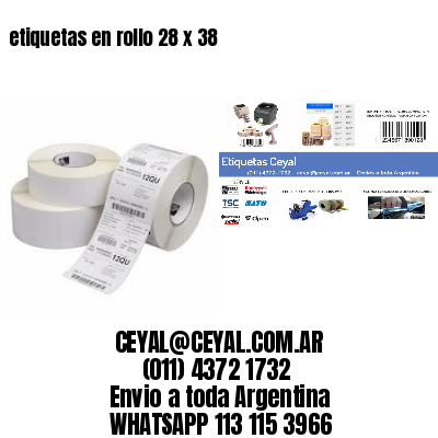 etiquetas en rollo 28 x 38