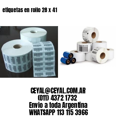 etiquetas en rollo 28 x 41