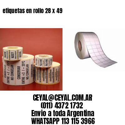 etiquetas en rollo 28 x 49