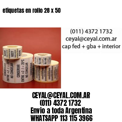 etiquetas en rollo 28 x 50