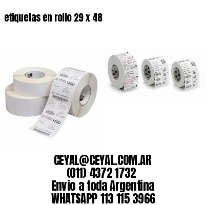 etiquetas en rollo 29 x 48