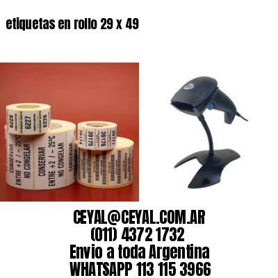etiquetas en rollo 29 x 49