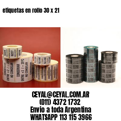 etiquetas en rollo 30 x 21
