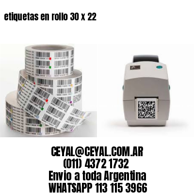 etiquetas en rollo 30 x 22