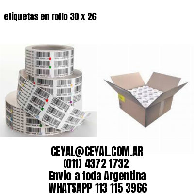 etiquetas en rollo 30 x 26