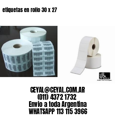 etiquetas en rollo 30 x 27