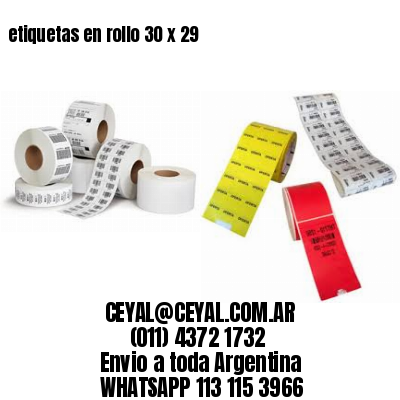 etiquetas en rollo 30 x 29