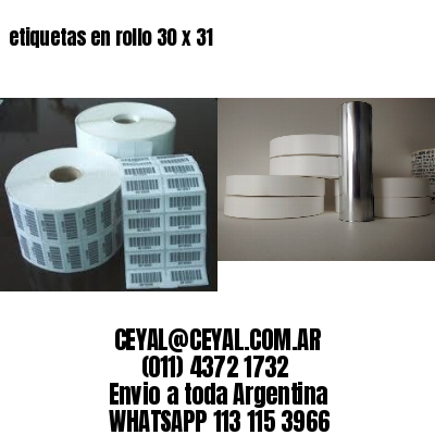 etiquetas en rollo 30 x 31