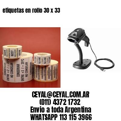 etiquetas en rollo 30 x 33