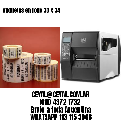 etiquetas en rollo 30 x 34