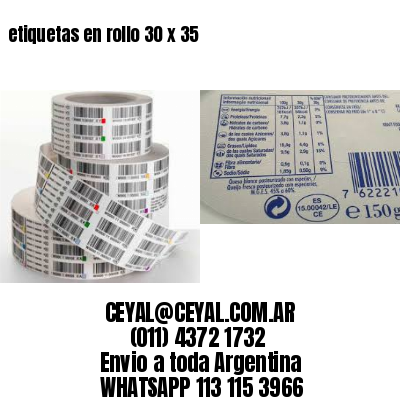 etiquetas en rollo 30 x 35