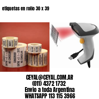 etiquetas en rollo 30 x 39