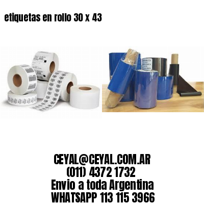 etiquetas en rollo 30 x 43