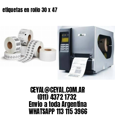 etiquetas en rollo 30 x 47