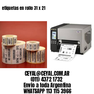 etiquetas en rollo 31 x 21