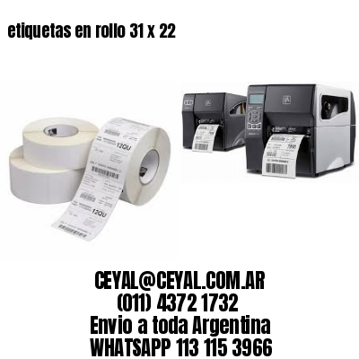 etiquetas en rollo 31 x 22