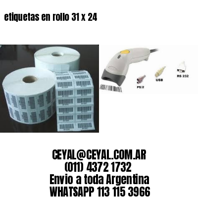 etiquetas en rollo 31 x 24