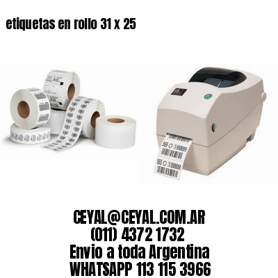 etiquetas en rollo 31 x 25