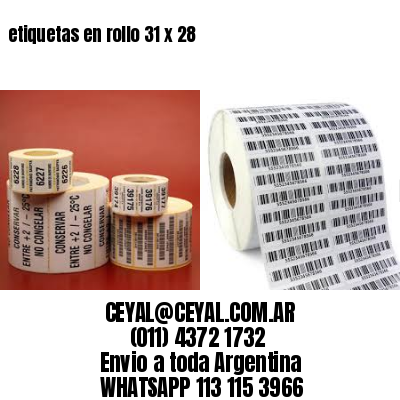 etiquetas en rollo 31 x 28