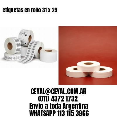 etiquetas en rollo 31 x 29