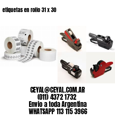 etiquetas en rollo 31 x 30