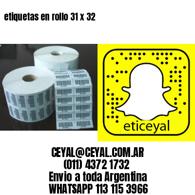 etiquetas en rollo 31 x 32