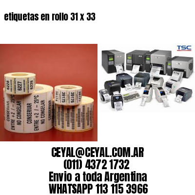 etiquetas en rollo 31 x 33