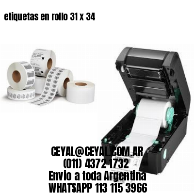 etiquetas en rollo 31 x 34